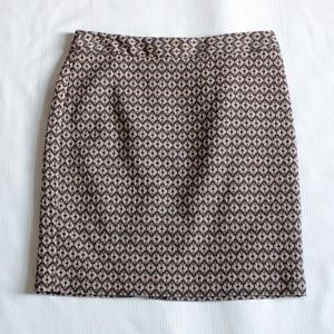 Diamond Print Pencil Skirt